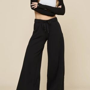 POPFLEX Black Wide-Leg Pants